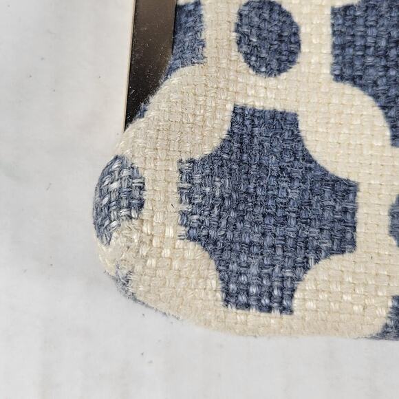 Spartina 449  Leather Linen Moroccan Mosaic Patterned Nautical Coin Purse - Picture 5 of 10